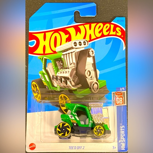 ✅ 🚗 4/20 🚗 NEW 2023 MATTEL HOT WHEELS 2/5 HW SPORTS TEE’D OFF 2 #43/250 - Picture 1 of 3